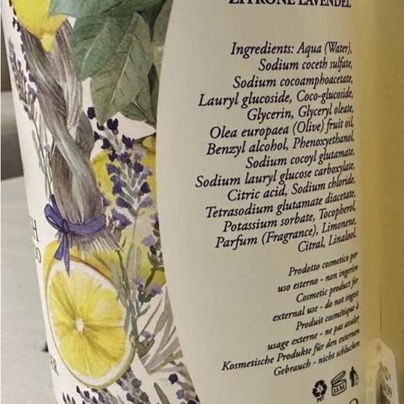 La Florentina Lemon Lavender Limone Lavande Hand Wash Liquid - Picture 3 of 4